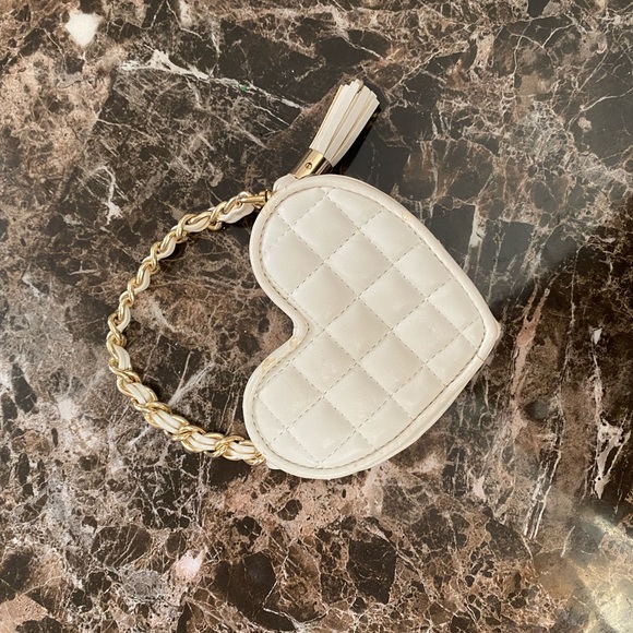 Bebe Mini purse, heart shaped, white & gold - Picture 2 of 5